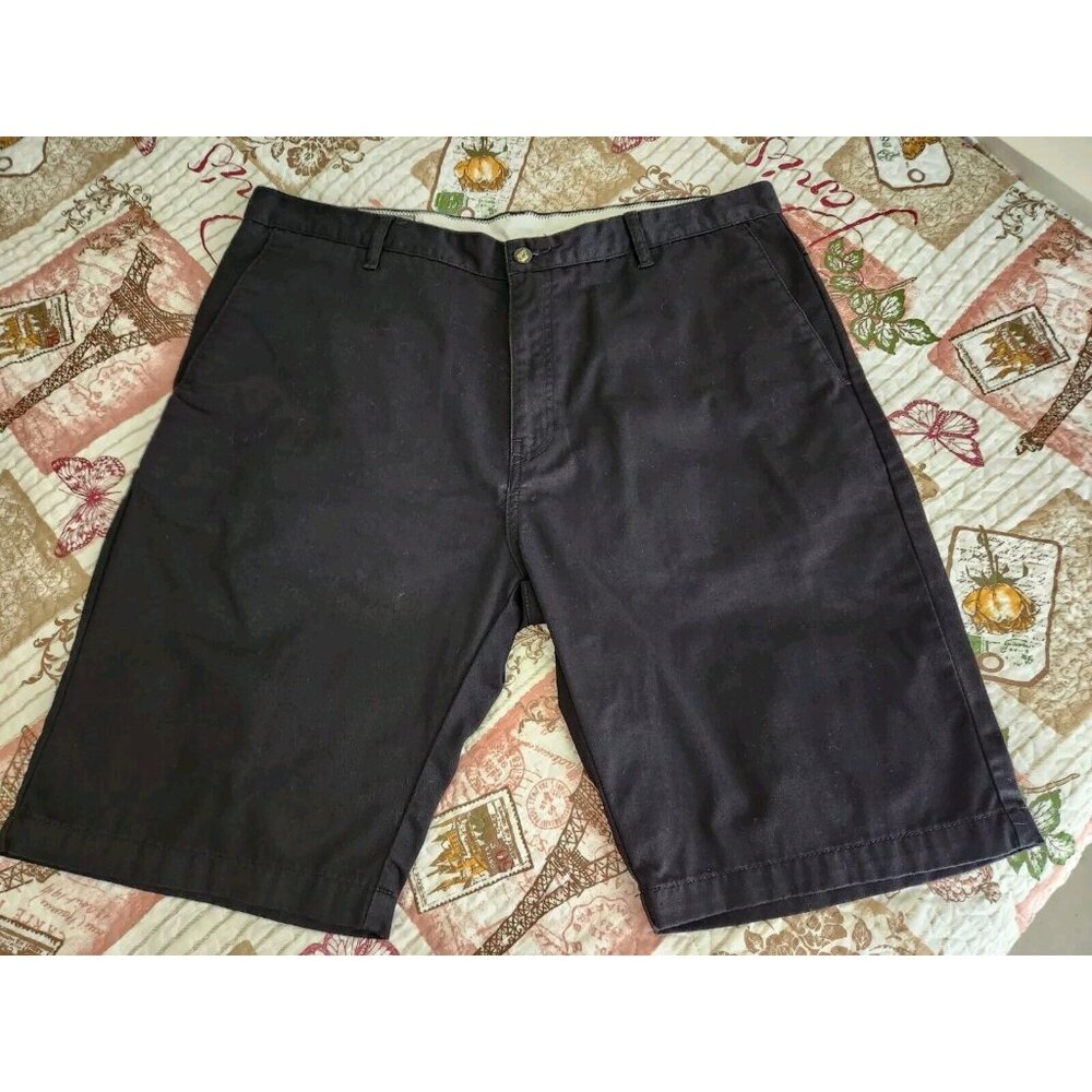 Volcom Shorts Corpo Class Style Vintage Black Bermuda Flat Front Men's Size 38